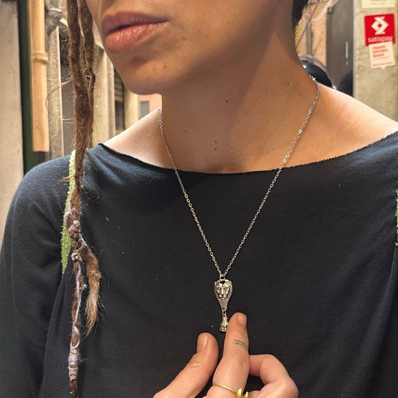 Pendente/orecchino  LEONE S.MARCO antica formaggiera in argento