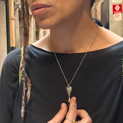 Pendente/orecchino  LEONE S.MARCO antica formaggiera in argento