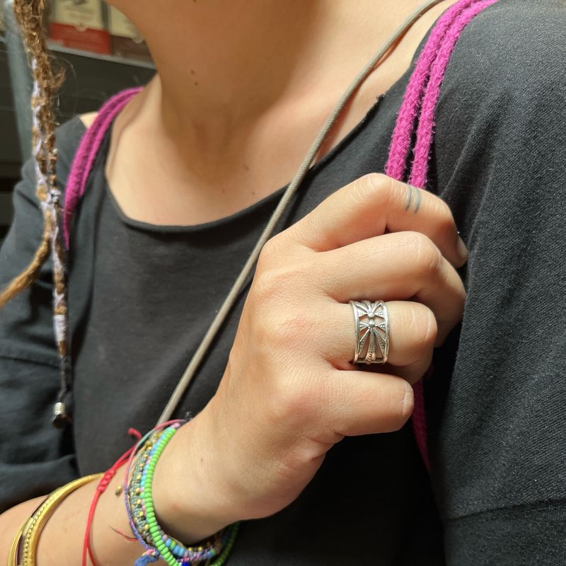 Anello SPILLA GEOMETRICA antica spilla