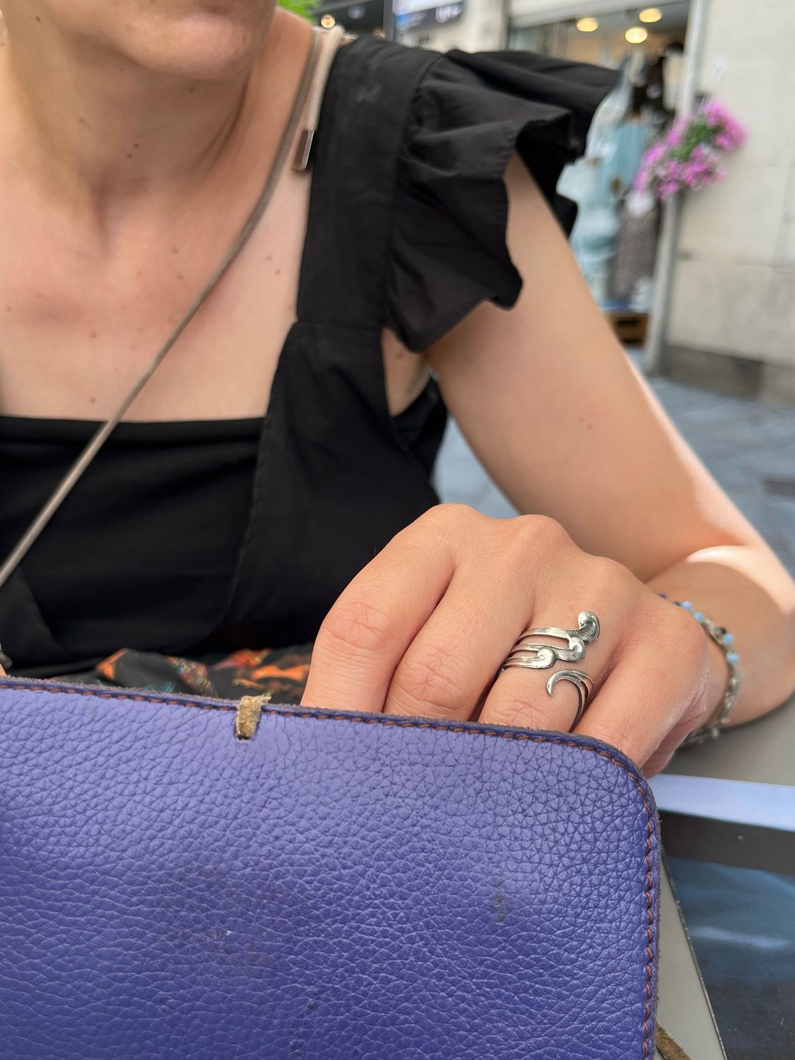 Anello SPILLA ONDA LIBERTY antica spilla