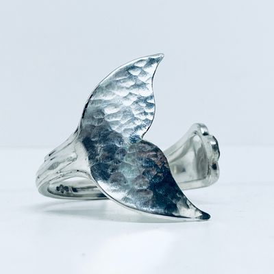 Bracciale CODA BALENA MARTELLATA  S.MARCO antica posata