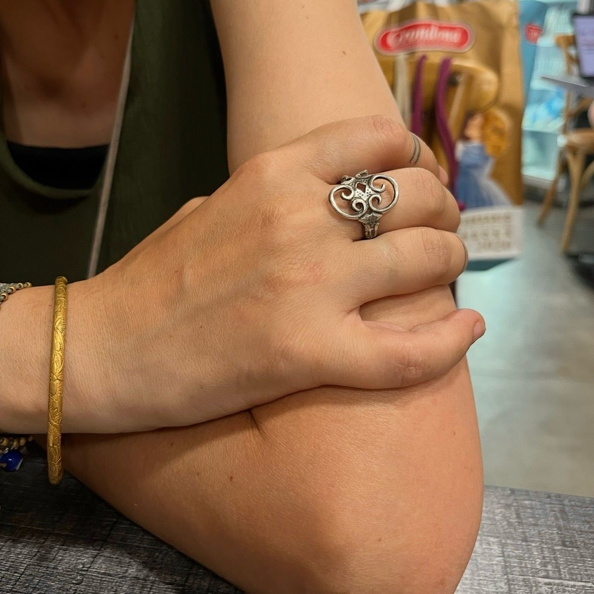 Anello CHIAVE ARGENTO 925 #02 antica chiave
