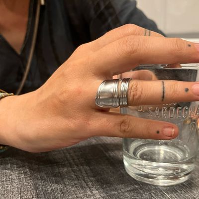 Anello “TESTER” Mod. SPIRALE MANICO CUCCHIAINO posata in acciaio