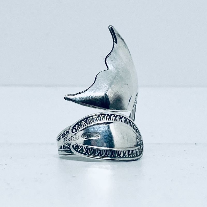 Anello CODA BALENA 04 antica posata in argento