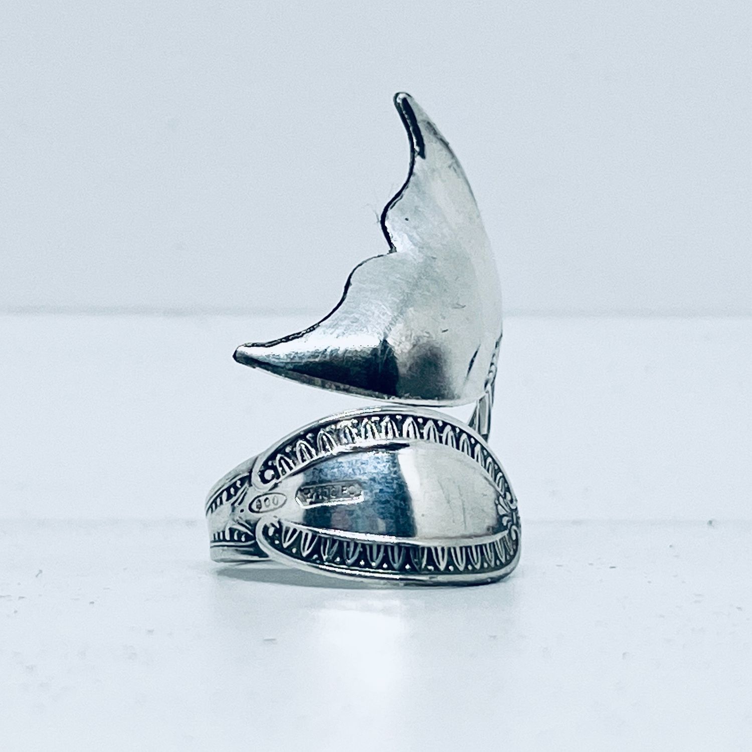 Anello CODA BALENA 04 antica posata in argento