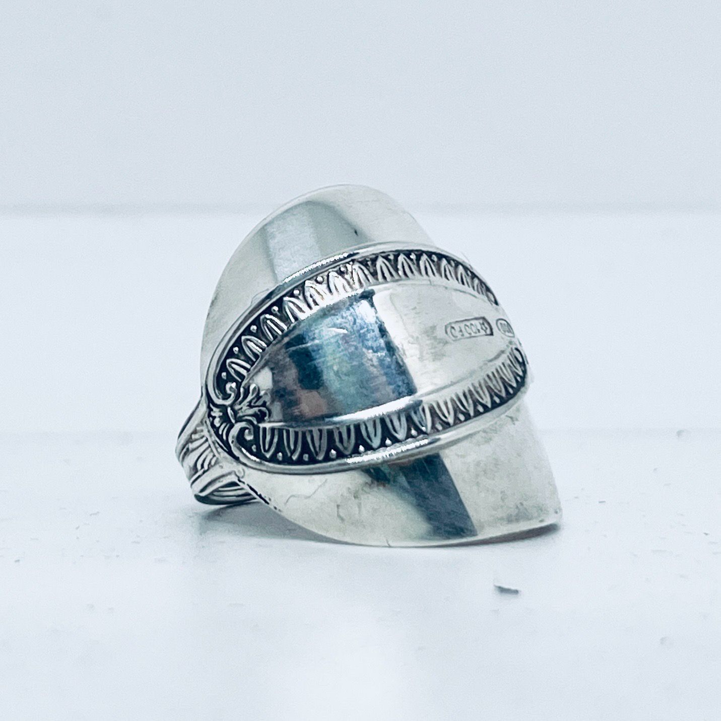 Anello INTERO CUCCHIAINO antica posata in argento