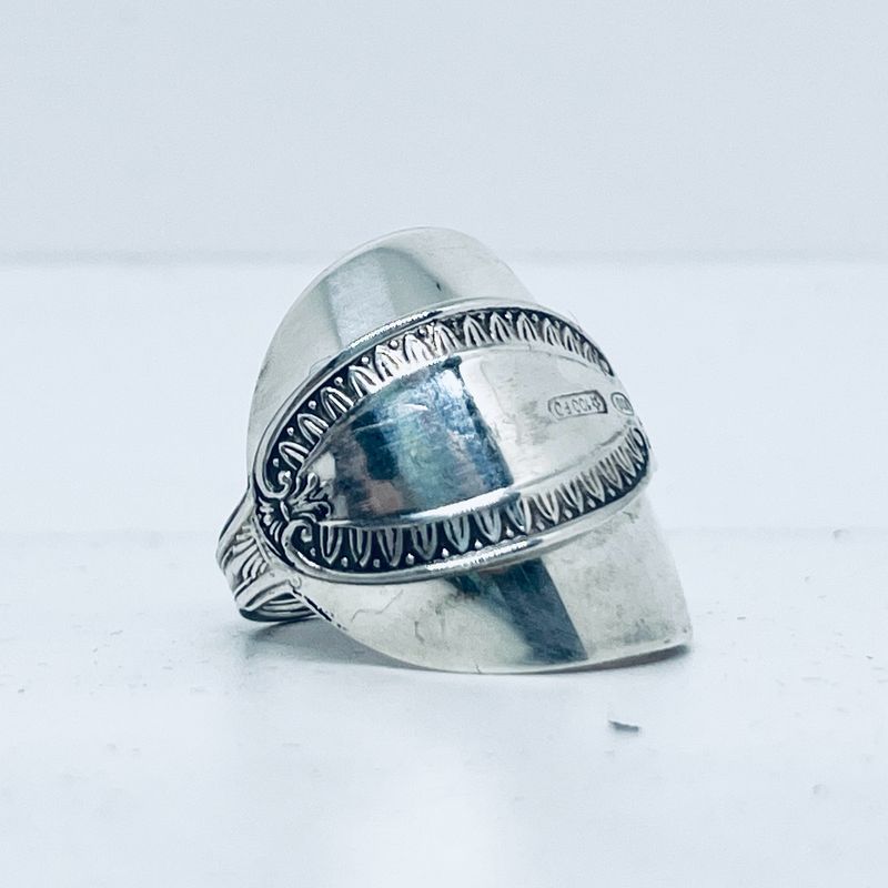 Anello INTERO CUCCHIAINO antica posata in argento