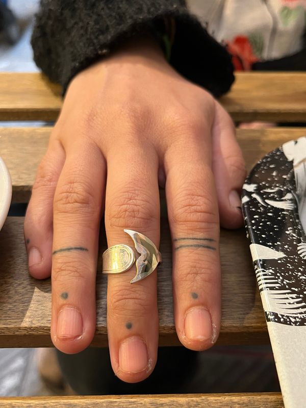 Anello MINI CODA 06 INTERO FALANGINA SALE antica posata