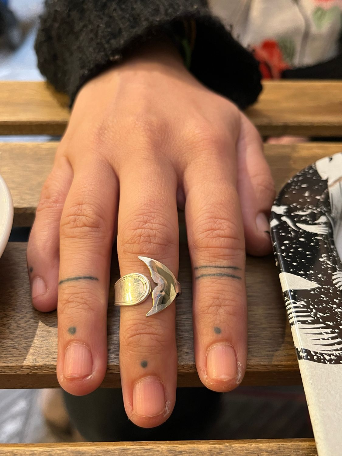 Anello MINI CODA 06 INTERO FALANGINA SALE antica posata