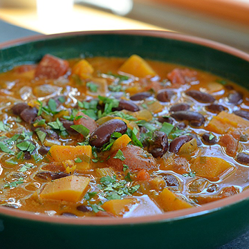 Butternut &amp; red kidney bean curry
