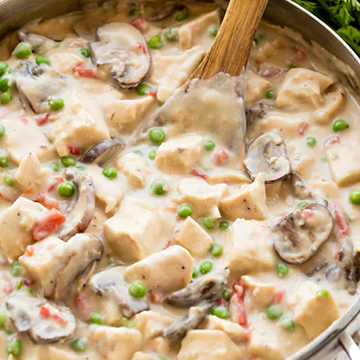 Creamy chicken a la king