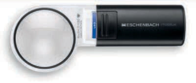 Лупа асферическая ручная с подсветкой Eschenbach mobilux LED, диаметр 58 мм, 6.0х, 24.0 дптр