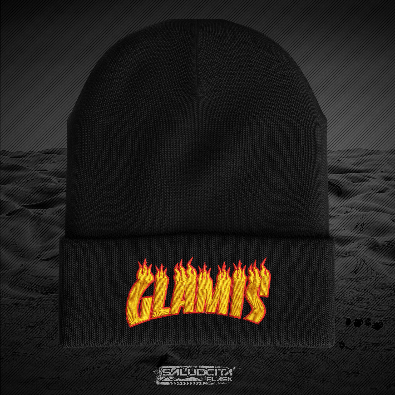 Glamis Fire Black Beanie (FREE SHIPPING)