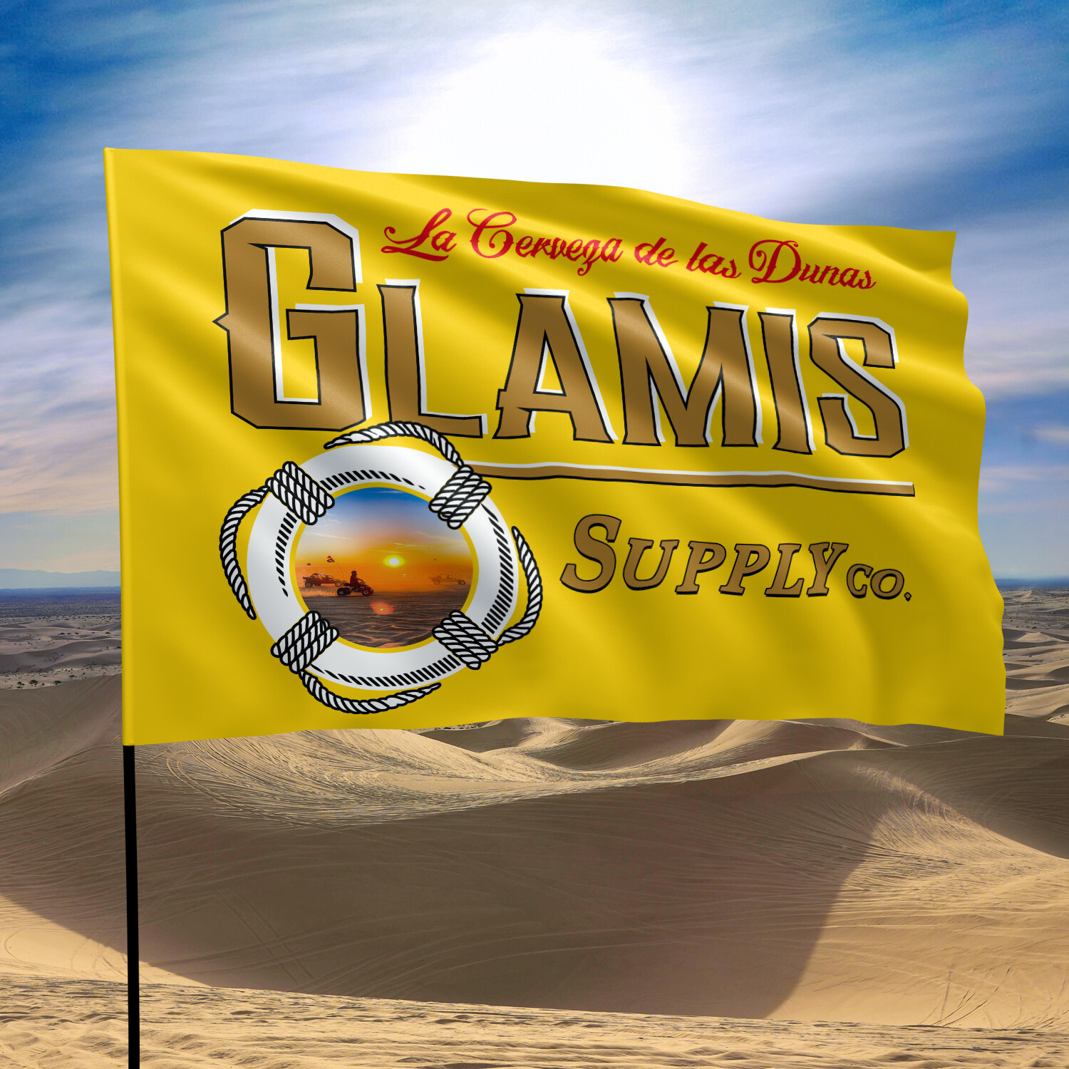 Yellow Glamis Pacifico Flag