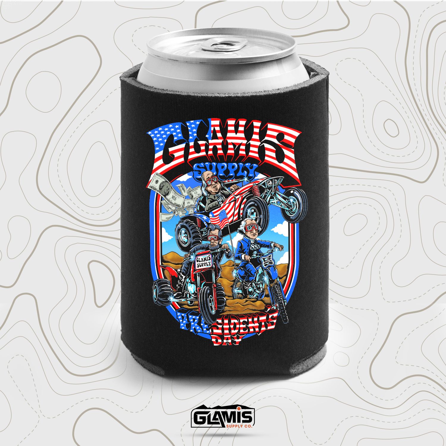 (2) Presidents Day 2024 Koozies