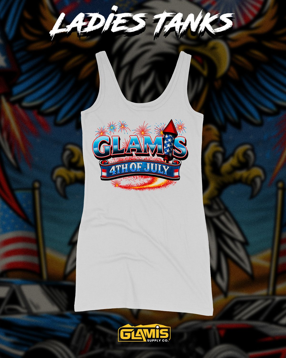 Glamis 4th of July Ladies Tank