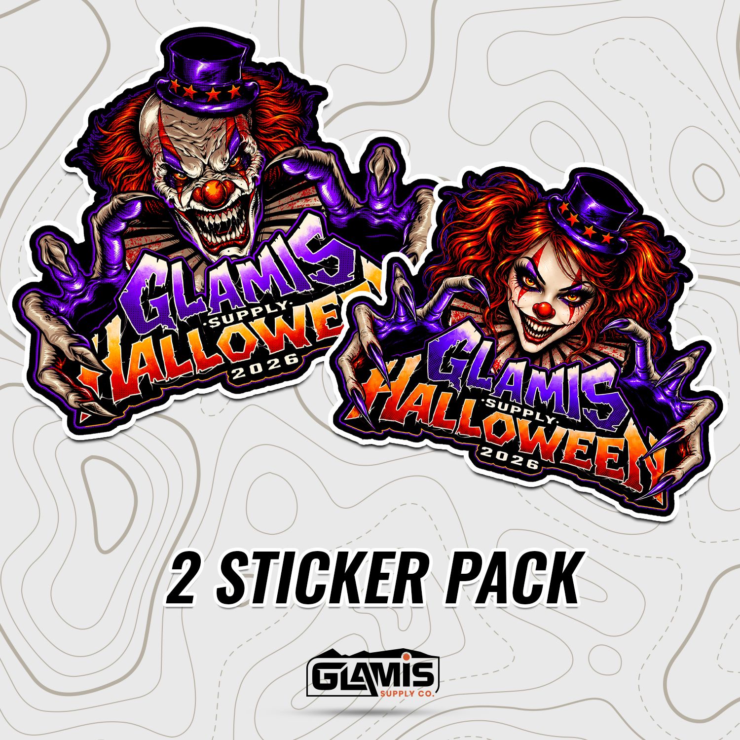 (2) Glamis Halloween 2026 Sticker Pack! " FREE SHIPPING