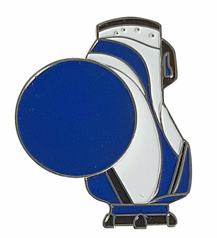Ballmarker GOLFBAG blau als Ballpin Pin Ballmarker GOLFBAG blau als Ballpin Pin