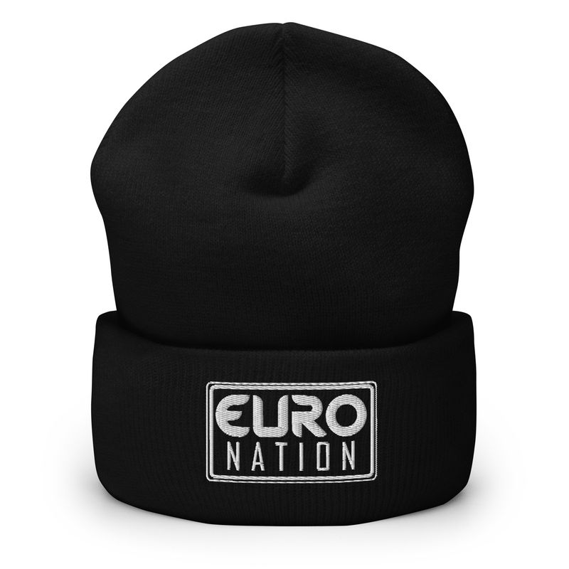 Euro Nation Black Logo Beanie 