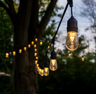 Solar Charged Outdoor String 10 Bulb Lighting