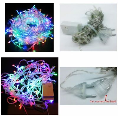19M 200 LED Multi Colour Fairy Lights with 8 Functions