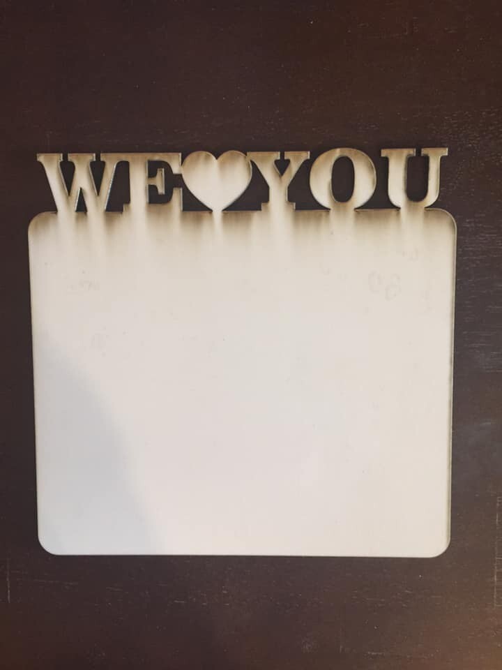 We (heart) you Word Board - small