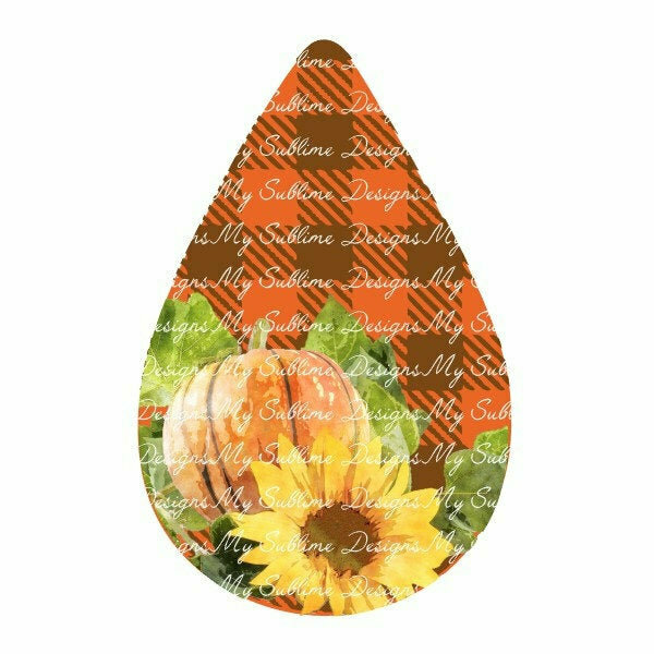 Sunflower and Pumpkin Earring Design DIGITAL DESIGN ONLY