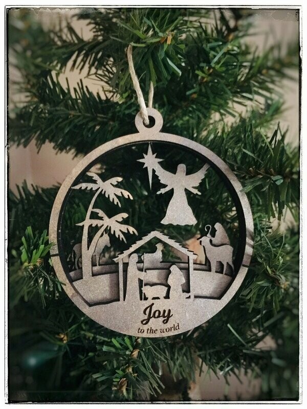 Nativity Scene Layered Ornament SVG FILE for Glowforge Laser