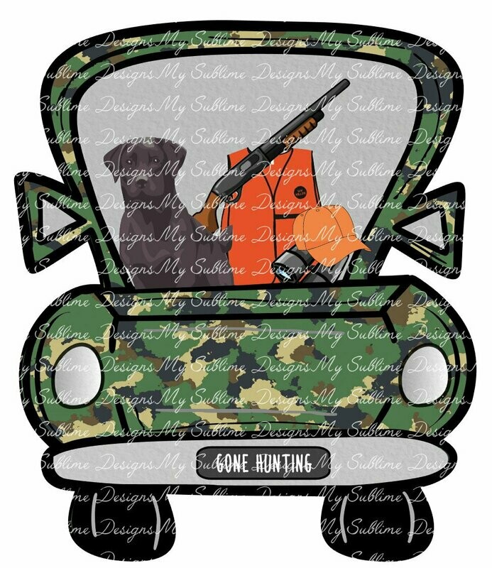 Hunter Camo Truck Ornament Design DIGITAL DESIGN ONLY