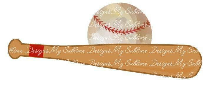 Ball and Bat Design for our Ball and Bat Unisub Door Hanger DIGITAL DESIGN ONLY