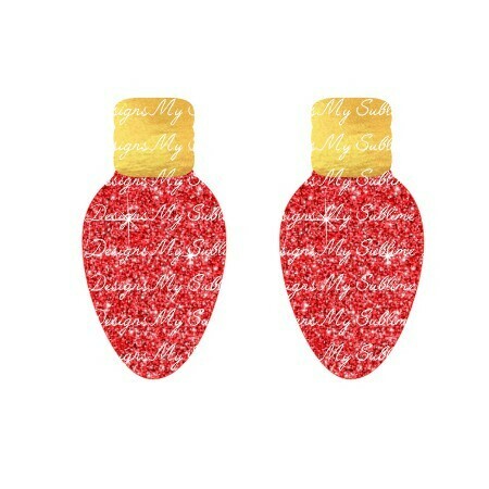 Christmas Bulb  Shaped Earring 3 Design Created to fit Our Unisub Sublimation Earring Blanks DIGITAL DESIGN ONLY