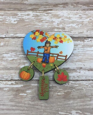 Scarecrow Design Created to fit Our Unisub Sublimation Heart Shaped Pins DIGITAL DESIGN ONLY