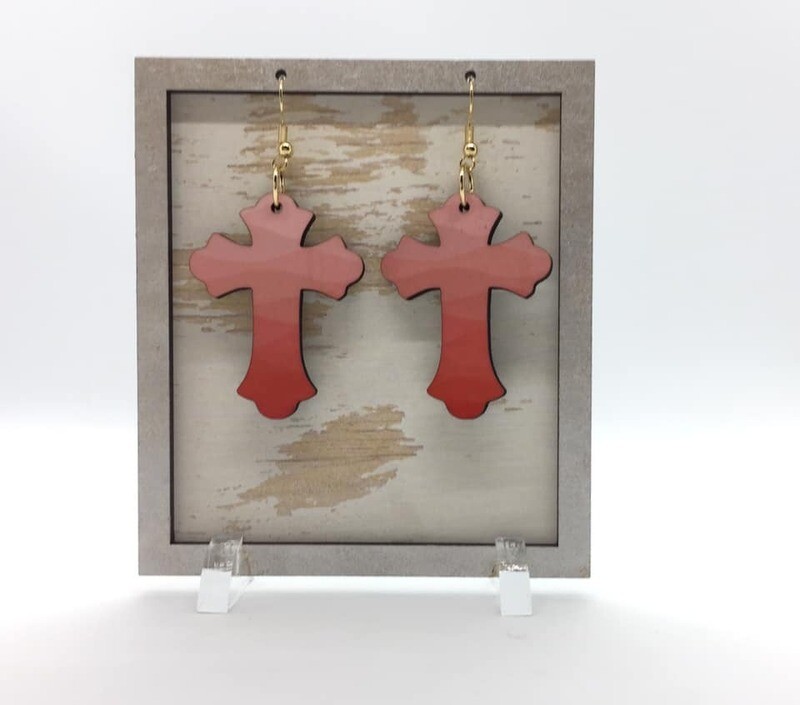 Earrings Unisub Blanks - Cross Shape
