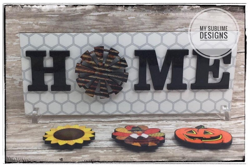 Mini Home Sign With Changeable Insert Unisub Blank 3&quot;x8&quot;