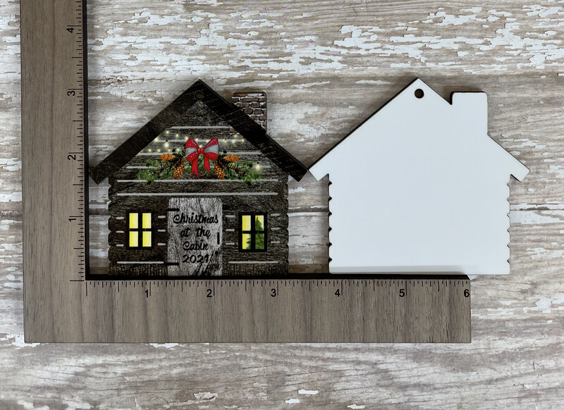 Cabin Ornament Unisub Sublimation Blanks