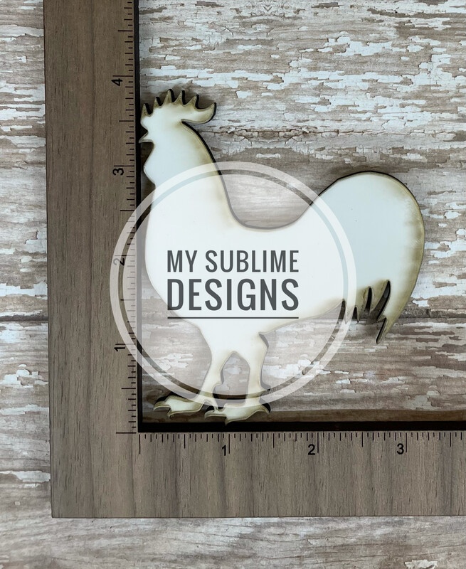 Rooster Ornament Unisub Sublimation Blanks