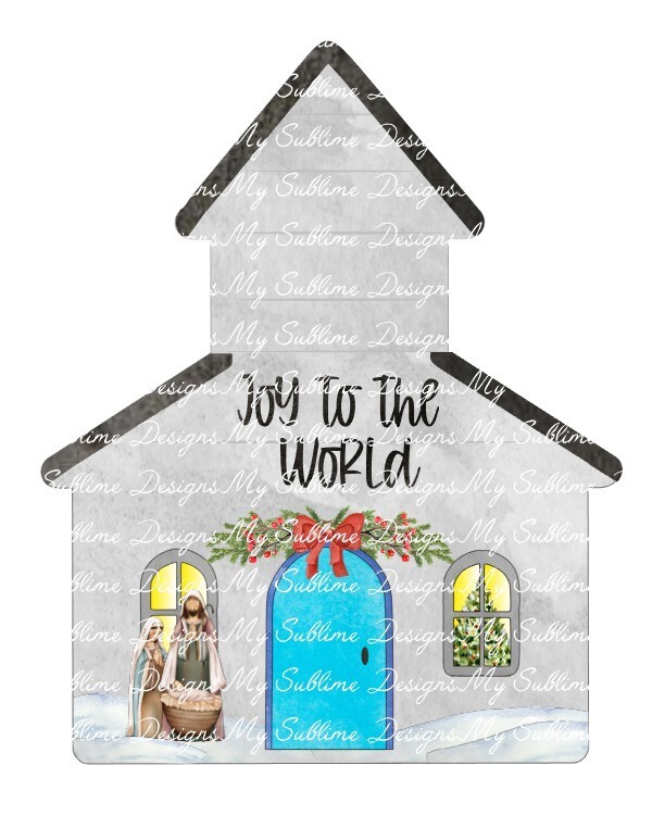 Church Ornament Design for Unisub Sublimation Blanks DIGITAL DESIGN ONLY