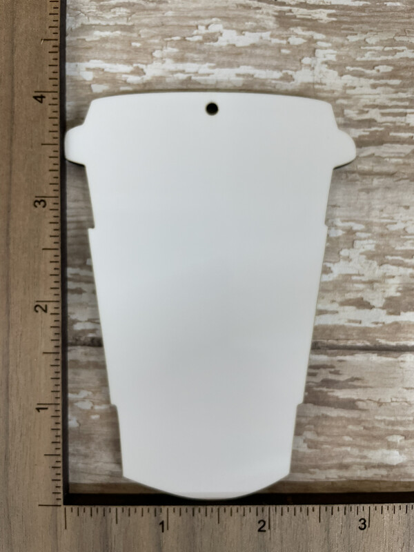 Coffee Cup Unisub Ornament Blanks