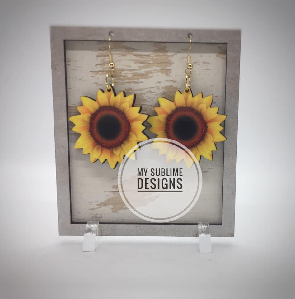 Earrings Unisub Blanks - Sunflowers