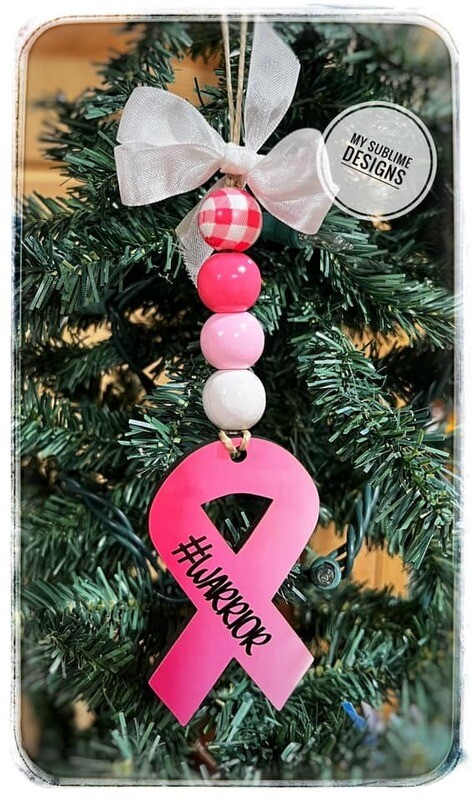 Cancer Ribbon Keychain Unisub Blanks