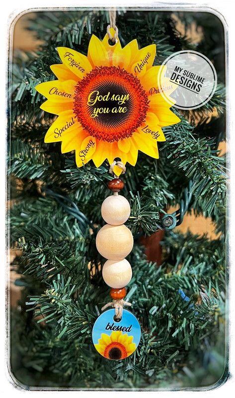 Sunflower Ornament Unisub Sublimation Blanks
