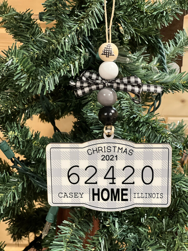 Zip Code Ornament Unisub Sublimation Blanks