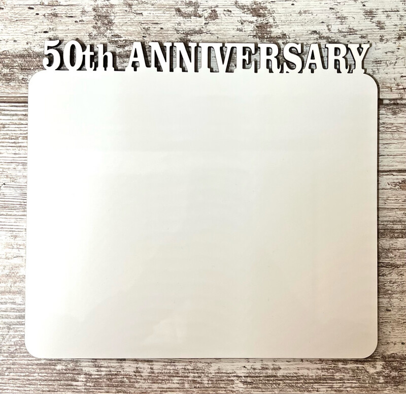 50th Anniversary Word Board - large 8&quot;x7.25&quot;