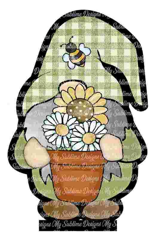 Garden Green Gnome Created to fit Our Unisub Sublimation Tier Tray Gnome Blanks DIGITAL DESIGN ONLY