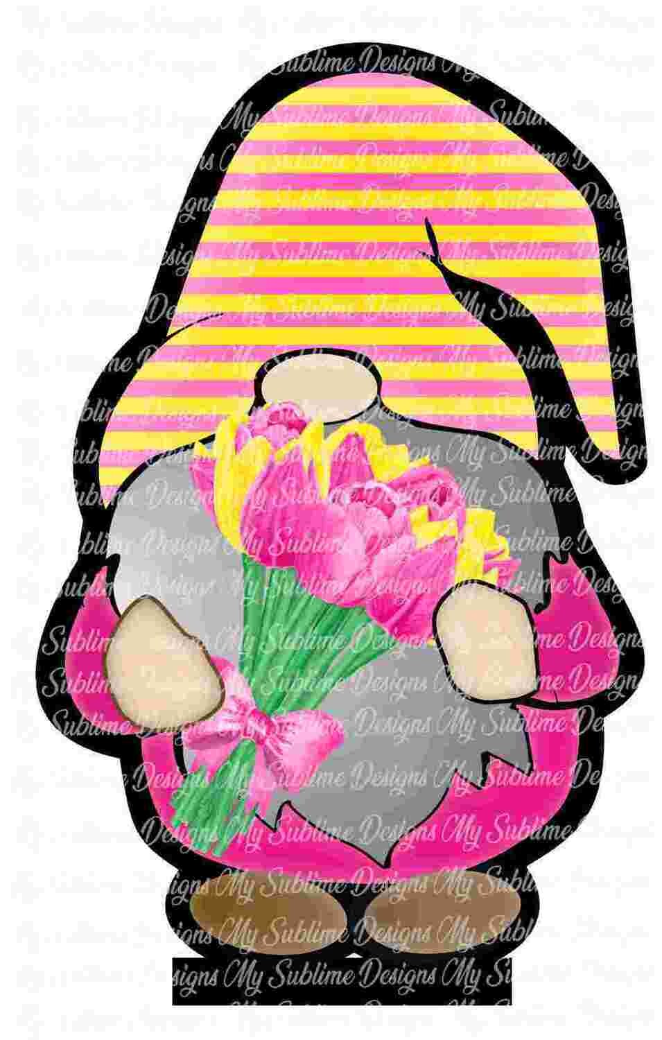 Set of 2 Tulip Gnomes for Tier Tray Gnome Blanks DIGITAL DESIGN ONLY