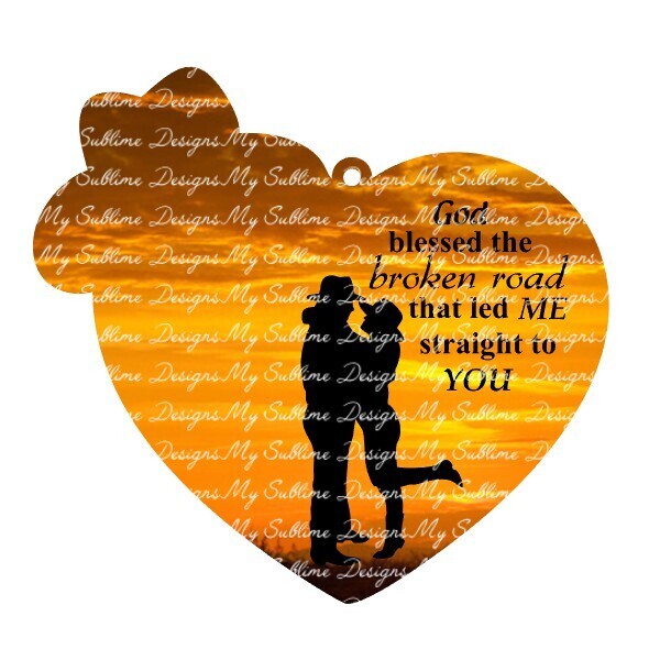 Cowboy Hat and Heart Ornament DIGITAL DESIGN ONLY