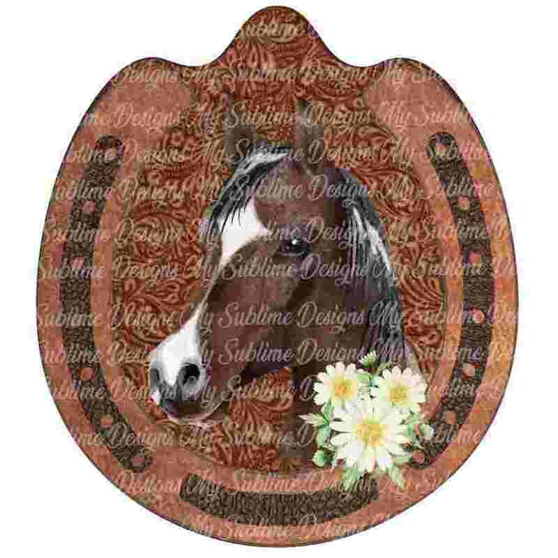 4 Horseshoe Designs Created to fit Our Unisub Sublimation Horseshoe Blanks DIGITAL DESIGN ONLY