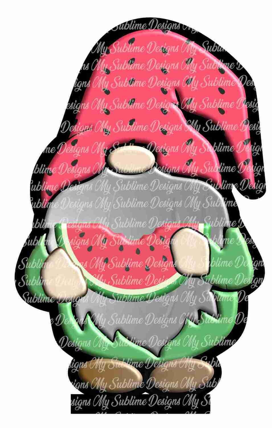 Watermelon Gnome Designs Created to fit Our Unisub Sublimation Gnome Tier Tray Blanks DIGITAL DESIGN ONLY