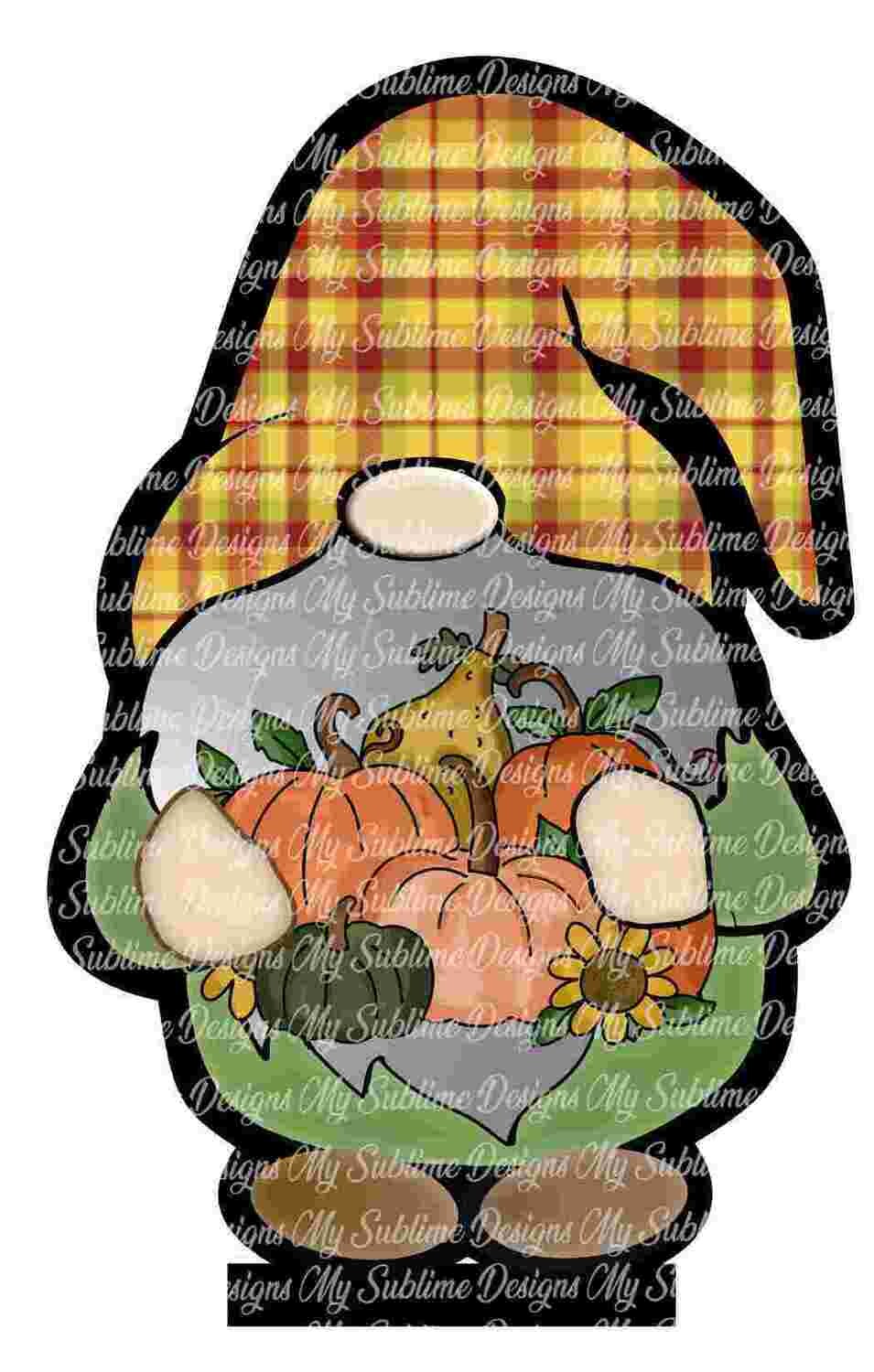Fall Gnome 2 Designs Created to fit Our Unisub Sublimation Gnome Tier Tray Blanks DIGITAL DESIGN ONLY