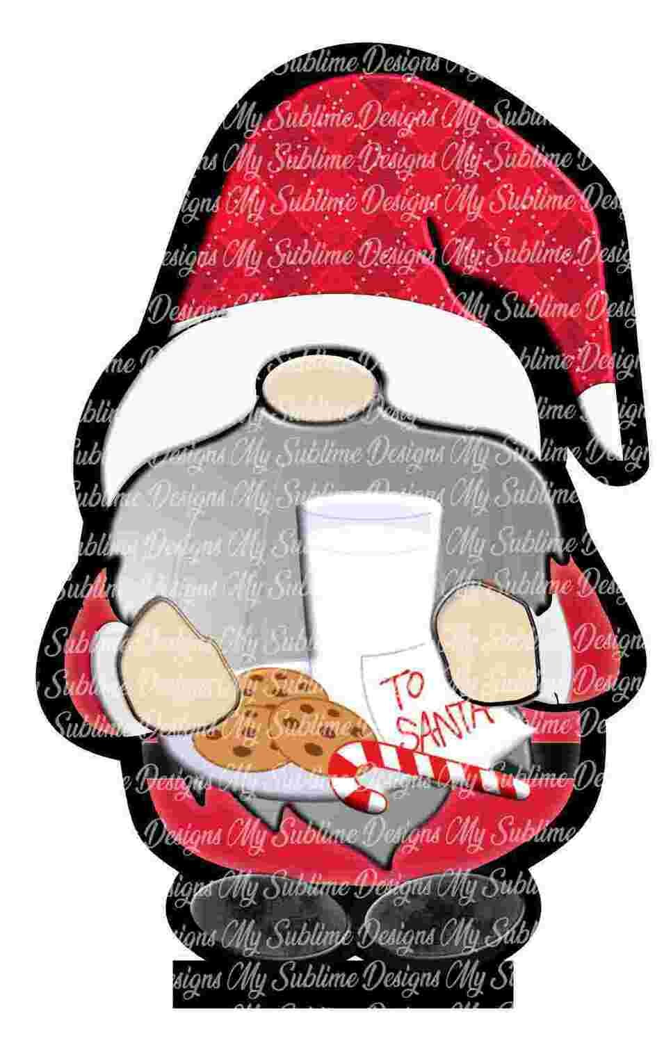 Santa Gnome Designs Created to fit Our Unisub Sublimation Gnome Tier Tray Blanks DIGITAL DESIGN ONLY